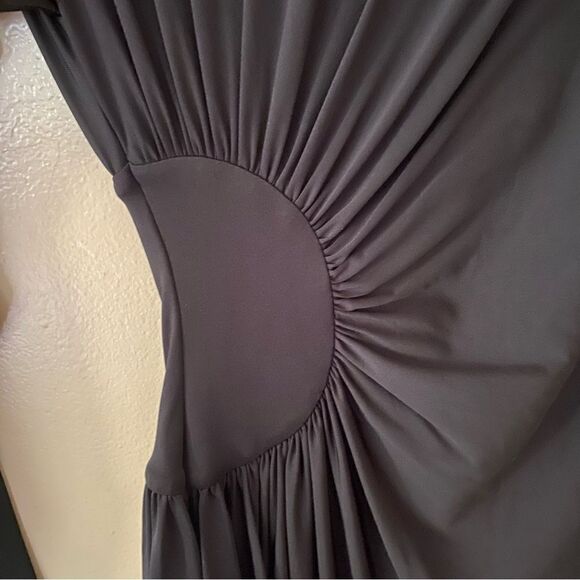 L’Academie Cora mini dress black minimalist stretch gathered basic Revolve S - Picture 6 of 10